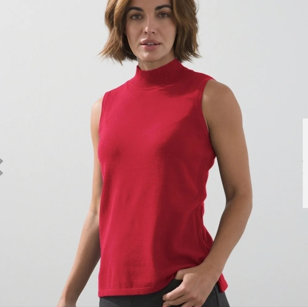NWOT CHICO'S Sleeveless Mockneck Tank Sweater 0 (S)